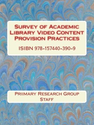 cover image of Survey of Academic Library Video Content Provision Practices